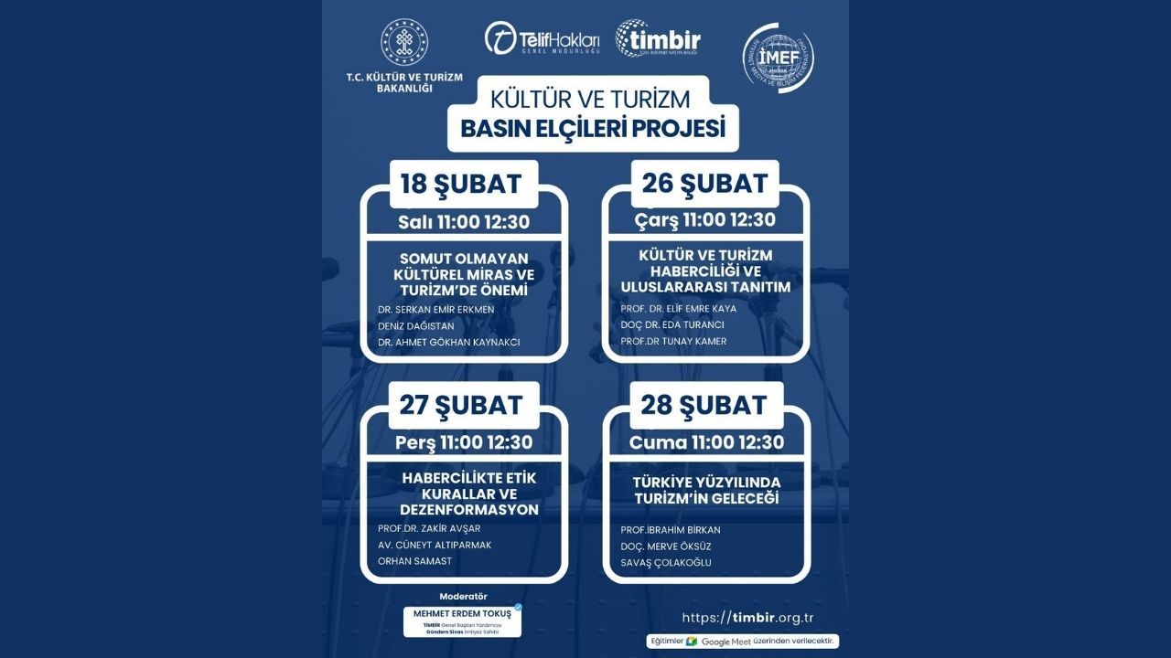 Kültür ve Turizm Basın Elçileri eğitimleri başlıyor