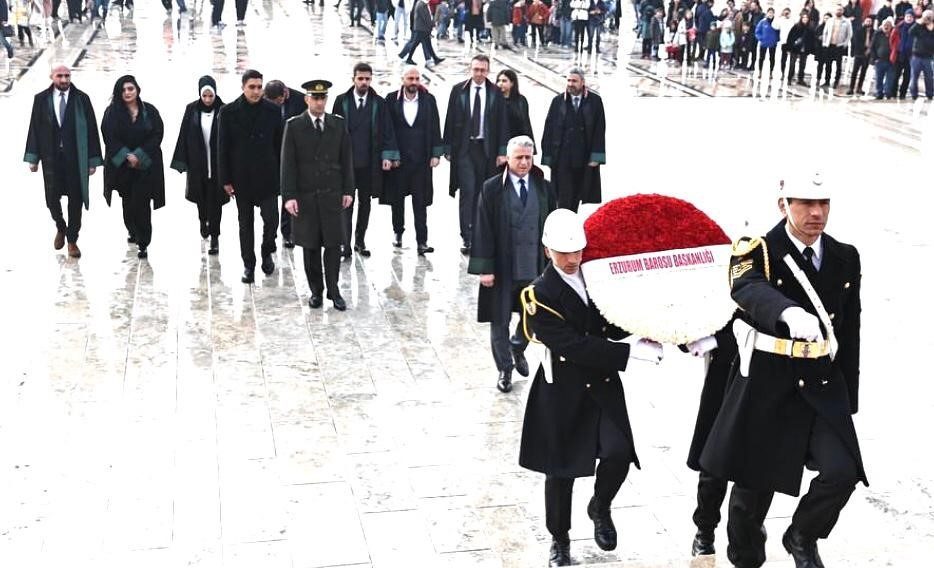 Erzurum Barosu’ndan Anıtkabir’e anlamlı ziyaret