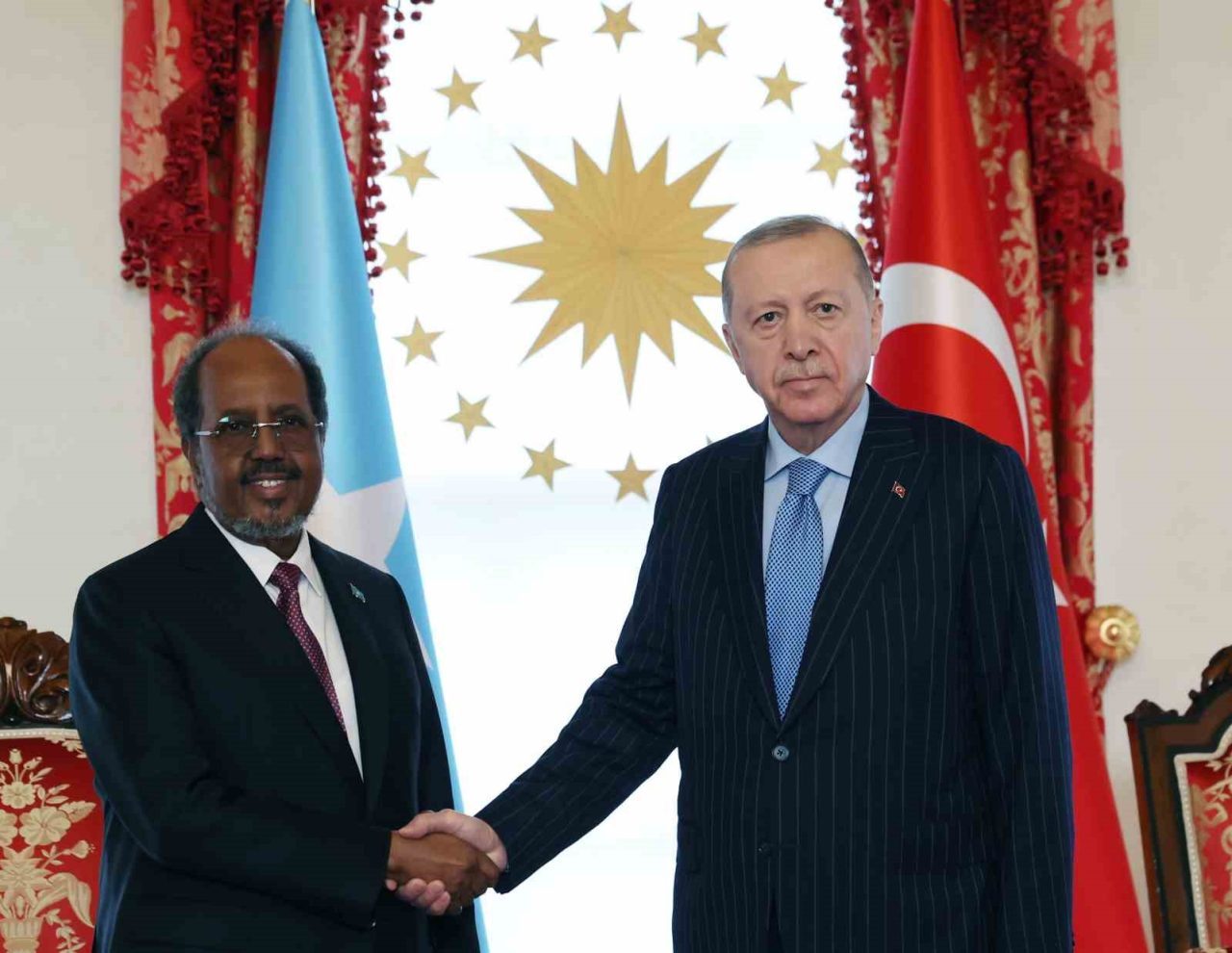 Cumhurbaşkanı Erdoğan, Somalili mevkidaşı Hasan Şeyh Mahmud’la bir araya geldi